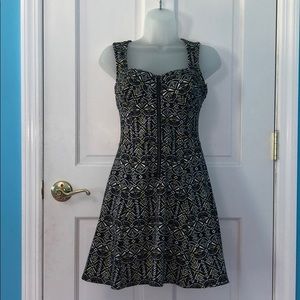 Material Girl zipper front open back dress